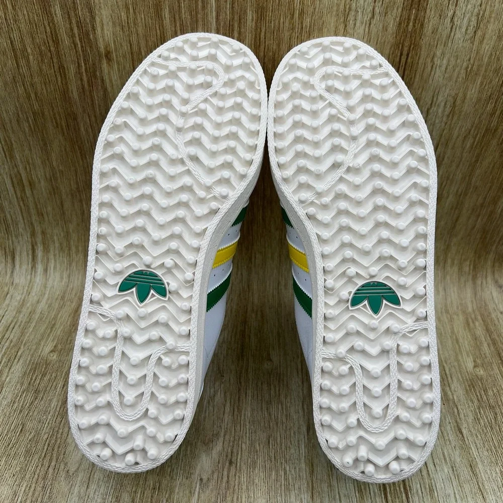 adidas Superstar Spikeless Golf Men's Size 9 Cloud White Green Yellow IH8533 NEW